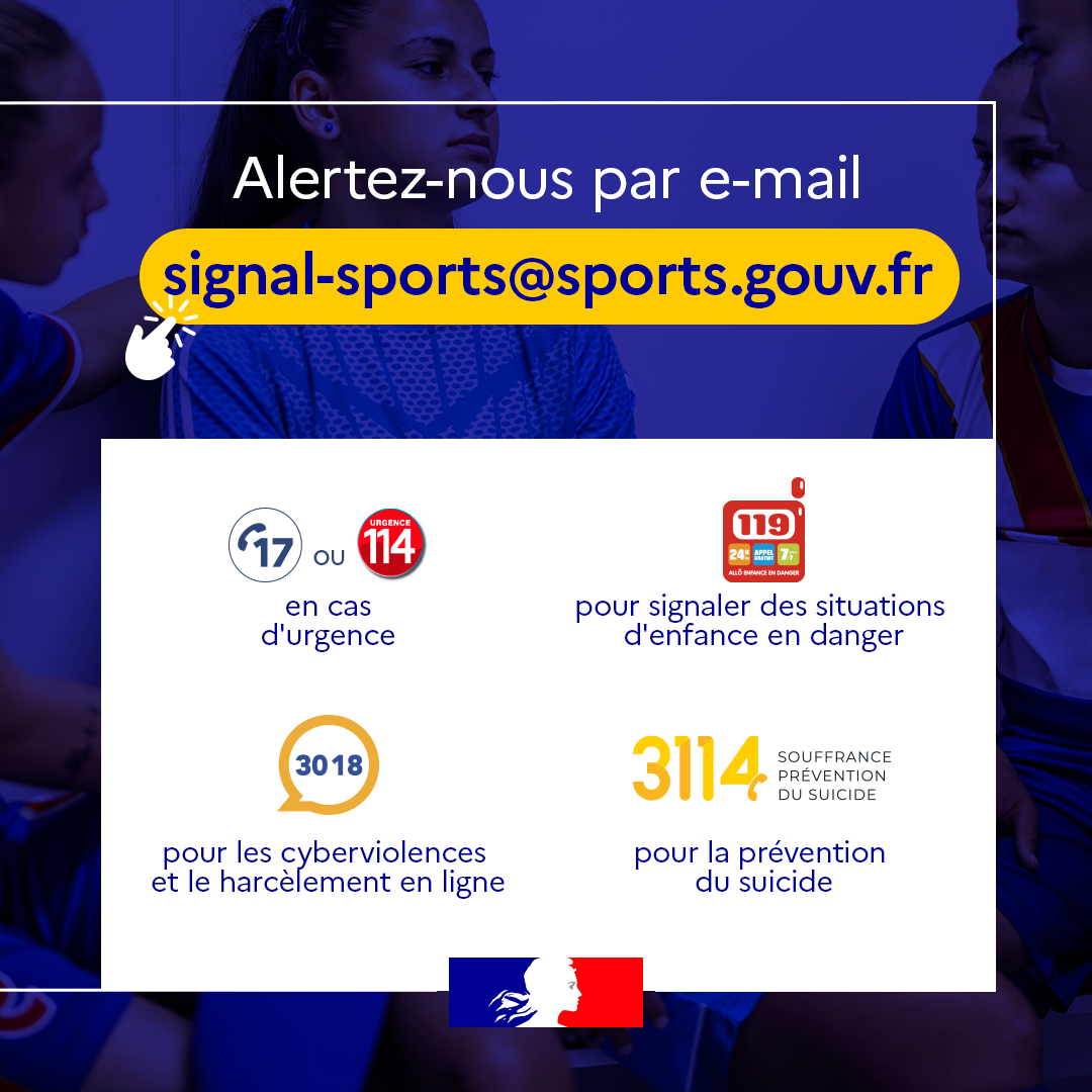 Violences dans le sport - Signaler c'est agir